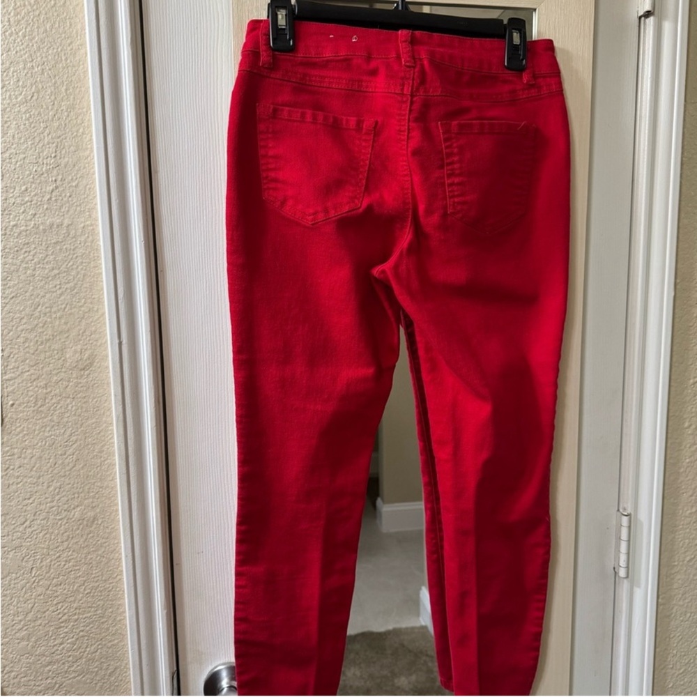 TWO PAIR!! STYLUS Women's Vibrant turquoise Jeans and red d.jeans bundle - Picture 8 of 9